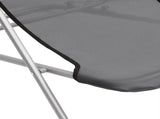 Folding Beach Chairs 2 pcs Grey Textilene&Powder-coated Steel 360190