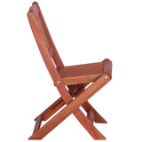 Dining Chair Set of 2 Brown Solid eucalyptus wood Small 45583