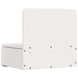 Bedside Table White 44 x 32.5 x 40 cm Solid pine wood 873489