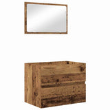 Bathroom Furniture Set 3 pcs Old Wood Engineered Wood 3393504