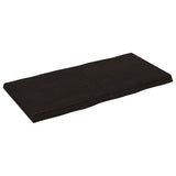 Table Top Dark Brown 120x60x cm Treated Solid Wood Live Edge 364027
