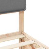 Bed Frame with Upholstered Headboard Light Grey 120 x 190 cm 3405522