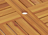 Folding Garden Table Natural 90 x 90 x 75 cm Solid Teak Wood 42042412