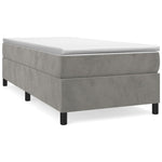 ZNTS Bed Frame without Mattress Light Grey Single Velvet 3121220