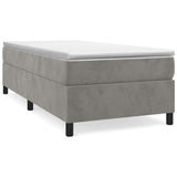 Box Spring Bed Frame Light Grey Twin Velvet 3121144