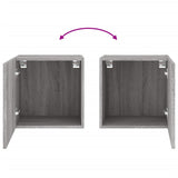 TV Wall Cabinets 2 pcs Grey Sonoma 40.5x30x40 cm Engineered Wood 836907