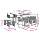 Garden Dining Set Grey, Dark Grey, Black 3211496