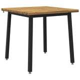 70 x 70 x 75 cm Solid Acacia Wood White and Black Square 937591