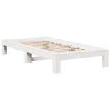 Bed Frame without Mattress White 100x200 cm Solid Wood Pine 3309006
