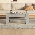 Coffee Table Concrete Grey 102x55x45 cm Engineered Wood 810903