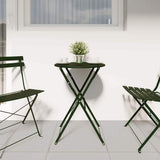 Bistro Table Dark Green 50 x 71 cm Powder-coated Steel 42002961