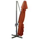 Cantilever Garden Parasol with Double Top Terracotta 400x300 cm 312383