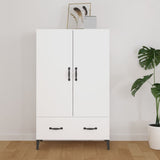 Highboard White Engineered wood Tall Highboard Rectangular 812537