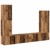 4 Piece TV Cabinet Set Wall-mounted Old Wood Engineered Wood 3329217