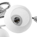 Ceiling Lamp with Ceramic Shades for 5 E14 Bulbs White Bowl 289237