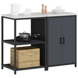 Kitchen Storage Set HATTEM 2 pcs Anthracite Cold-rolled Steel 3392689