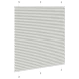 Pleated Blind Light Grey 120x100 cm Fabric Width 119.4 cm Polyester 4015334
