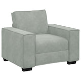 Sofa Set with Cushion 3 pcs Grey 220 x 78 x 84 cm Velvet 3324618