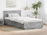 Bed Frame Concrete Grey 70 x 190 cm Engineered Wood 3408218