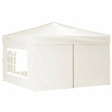 Folding Party Tent with Sidewalls Cream 3x3 m 93522