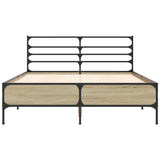 Bed Frame without Mattress Sonoma Oak 135x190 cm Double 3280073