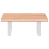 Basin Shelf Wall Mounted Steel and Solid Wood Oak 3302556