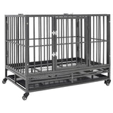 Dog Cage with Wheels Steel 102x72x85 cm 171492
