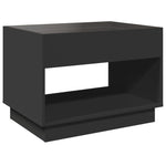 ZNTS Coffee Table with Infinity LED Black 70x50x50 cm 847659