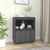 Sideboard Grey 60x34x75 cm Solid Wood Pine 813522
