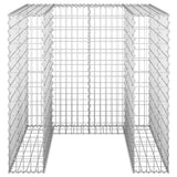 Gabion Wall for Garbage Bin Galvanised Steel 110x100x110 cm 151298