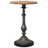 End Table Brown Solid fir wood and steel Small Simplistic 246125