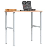 Workbench 100x60x cm Solid Wood Beech Rectangular 3309704
