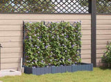 Garden Planter 3 pcs LiGht Grey 120 x 40 x 125.5 cm PP 42002885
