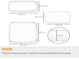 Garden Rattan Sofa Cushion Polyester Cover Replacement Outdoor- No Cushion Included, Dark Grey T3398P314188