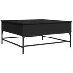 ZNTS Coffee Table Black 95x95x45 cm Engineered Wood and Metal 3217064