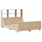 ZNTS Bookcase Bed without Mattress 140x200 cm Solid Wood 3323806