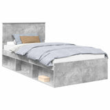 Bed Frame Concerte Grey 100 x 200 cm Solid Pine Wood 3410639