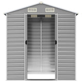 Garden Shed Light Grey 191x130x198 cm Galvanised Steel 3188242