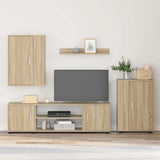 TV Cabinet Set Wall-mounted 4 pcs Sonoma Oak Engineered wood 3397898