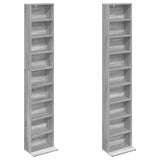 CD Cabinet 2 pcs Grey Sonoma 33 x 23.5 x 175 cm Engineered Wood 8012653