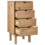 Drawer Cabinet OTTA 45x39x90cm Solid Wood Pine 348579