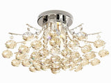 Crystal Chandeliers, K9 Droplets Ceiling Light with 3 E14 Bulb Base, Pendant Lights for Living Room, T3398P340989