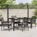 Garden Dining Set 5 pcs Black Poly rattan 3334857