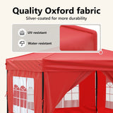 Folding Party Tent with Sidewalls Red 3x3 m 93527