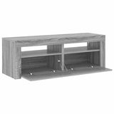 TV Cabinet with LED Lights Grey Sonoma 120x35x40 cm 815685