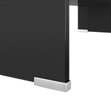 TV Stand/Monitor Riser Glass Black 60x25x11 cm 244135