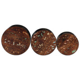 Bar Tables Drum Shape 3 pcs Solid Wood Reclaimed 358936