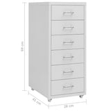 Mobile File Cabinet Grey 28x41x69 cm Metal 335917