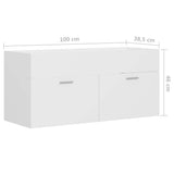 Sink Cabinet White 100x38.5x46 cm Engineered Wood 804674