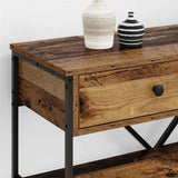 Console Table with Drawer Brown 100 x 34.5 x 75 cm Wood 871304